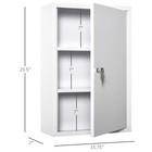 Wall-mounted Medicine Storage 3 Tier Lockable First Aid Unit Bathroom Organizer