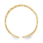 10k Yellow Gold Open Hearts Toe Ring 4mm Wide Hot Girl Summer Beach Gift