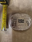 New   2025  adult  Silver Colored Hesston National Finals Rodeo Belt Buckle