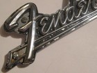 Fender Amplifiers Emblem 1960 s Vintage Guitar Memorabilia Chrome Rare Free S h