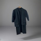 Vintage Jonathan Logan Wool 1960s Mod Dark Green Sheath Dress And Jacket Set