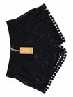 Surf Gypsy Black Crochet Pom Pom Shorts Nwt Size Medium Boho Beach Cover Up