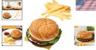 Fake Hamburger   Fries Display - Realistic Faux Food Props For Decoration