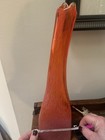Vintage 19    Tall Red Art Glass Vase Stretch Very Nice Condition  Stunning 