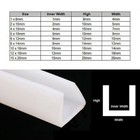 Silicone Rubber Door Window Frame Sealing Trim U-shape Insulation Strip 1mm-15mm