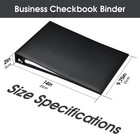 7 Ring Check Binder  3-on-a-page Business Checkbook Holder  500 Checks Capacity 