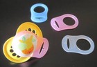 1 Clear Silicone Mam Ring Pacifier Holder Clip Adapter