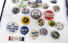 Old Vintage Lot Political Pinback Button Pin Lot Roosevelt  Willkie  Johnson