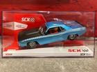 Scx 1 32 Scale Analog Plymouth Arr Cuda - Fire Blue Metallic With Lights