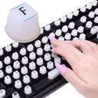 130 Pcs Raised Silicone Keyboard Sticker For Long Nails Typing And 130pcs White
