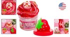 8 Oz  Fluffy Strawberry Cloud Slime With Charm - Perfect Kids Party Favor 