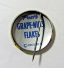 1953 Roy Rogers Bullet Dog Post Grape-nuts Flakes Cereal Premium Tin Litho Pin