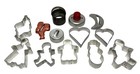 Lot Of 13 Vtg Biscuit Cookie Cutters Tin Metal Christmas Heart Santa Round