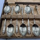 Vintage Sterling Silver Plated Cocktail Spoons Forks Tongs Original Case England