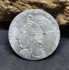 Mexico Error Coin 50 Centavos 197 Struck Over 20 Centavos Planchet Error Km 452