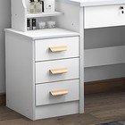 Vanity Desk Makeup Table Set Dressing Table W  Mirror   Led Lights   4 Drawers