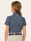 R j  Classics Girls Lucy Junior Short Sleeve Shirt - Navy Chain