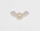 25 Pack 4-40 Nylon Wing Nuts - Off White natural Nylon Finish   Wn4-40n