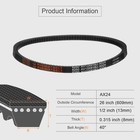 3pcs Ax24 Rubber V-belt Cogged V Belt 1 2  Width X 24  Inside Circumference