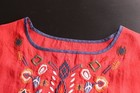 Women   s Embroidered Flowers Cotton Linen Blouse     Casual Summer Boho Top Hot