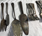 Vintage Serving Flatware 1847 Rogers Triple Silver Plate Heraldic Lot 40 Pieces