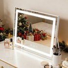 Hollywood Led Vanity Mirror 58x46cm 3 Color Lights Tabletop wall Beauty Gift