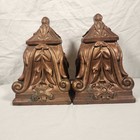 Vtg Homco  2  Wall Bracket Corbels Shelf 9 5 Gold Hollywood Regency Acanthus Guc