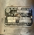 Vintage Black Decker  Cat No 7   1 4  Heavy Duty Holgun   1700 Rpm  Drill Jacobs