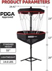 Portable Disc Golf Basket With 16 Heavy Duty Chains  Foldable Disc Golf Target
