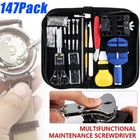 147pcs Watch Repair Back Case Pin Link Spring Strap Remover Opener Tool Kit Set