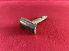 Antique 1920 Gillette Old Type Open Comb Safety Razor Gold Tone Fat Handle