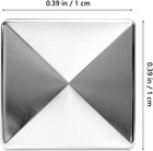 Topperfun 100pcs Square Rivets  0 39in Copper Flat Back Pyramid Studs Flat Back 