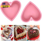 Nonstick Silicone Heart Cake Mold  Heart Cake Pan Set For Brownies  Food Grade S