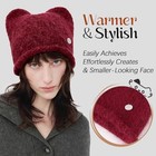  Women s Wool Beanie Cute Cat Ear Beanies Y2k Beanie Hat With 3d Ear 1 Red
