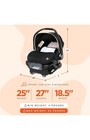 Baby Trend Ally Newborn Baby Infant Car Seat Travel System With Cover  Khaki
