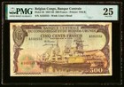 1957 Belgian Congo Ruanda-urundi Central Bank 500 Francs Banknote Pick 34 Vf 25