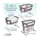 3 In 1 Baby Bassinet  Bedside Sleeper    Playpen  Easy Folding Portable Crib    
