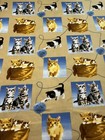 Cats All Around Light Beige Cat Throw Blanket 50 70 