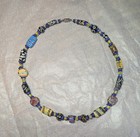 Venetian Trade Bead Necklace African Tabular rattlesnakes eyes millefiore swirls