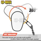 Long Stem Black Motorcycle Rear View Side Mirrors For Harley Sportster 1200 883