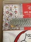 New Disney Christmas Shower Curtain Set 13pc 72x72 Mickey Donald Metal Hooks