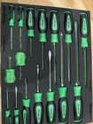 Snap-on 16 Pc Green Soft Grip Combo Screwdriver Set In Foam Sgdx160bfg