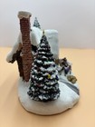 Thomas Kinkade A Christmas Welcome Cottage Figurine Horse Winter Village Scene