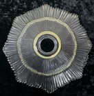 Vintage Art Deco Starburst Clear Glass Light Lamp Shade Atomic  13 5    Vtg