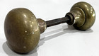Door Knobs W spindle-brass Reclaimed Hardware-heavy-2 Pc