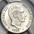 1885 Pcgs Ms 65 Philippines 10 Centimos Silver Spain Colony Gem Coin  21070601c 
