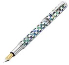 Xezo Maestro Jubilee Abalone white Mop Extra Fine Fountain Pen  Chrome Plated 