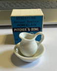 Vtg Shackman Dollhouse Antique Replica Porcelain Pitcher   Bowl 1 12 Japan Nib