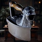 Antique Cast Iron Sad Iron Dragon The Monster Rare Wood Handle W  Hand Guard