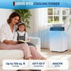 14 000 Btu Inverter Air Conditioner Heater 3-in-1 Cooling Heating Dehumidifier